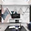 Photo Mural 3D Geometric Marble TV Background Wall Painting Living Room Bedroom Wall Papers Home Decor