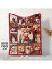 1PC Personalized Flannel Blankets With Multiple Custom Images  Soft and Comfortable Perfect For Gifting To Friends and Family
