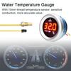 52mm Water Temperature Gauge Car Digital Meter LED Display 9-36V with Temperature Sensor Alarm Function