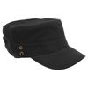 Cotton Retro Casual Flat Top Cap Men Women Outdoor Adjustable Fashionable Hat for Travel Camping Black Adjustable