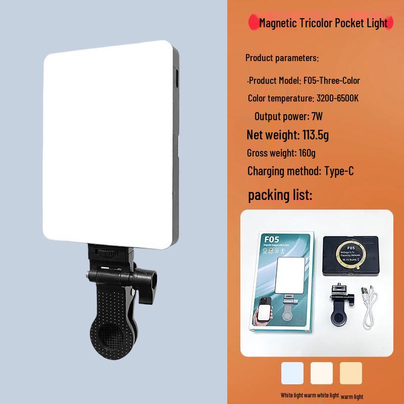Mini RGB LED Pocket Light for Mobile Photography and Live Streaming