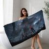 D-Dead B-By-Day Game Microfiber Blanket Quick Drying Beach Towels Oversized Printing Super Absorbent Pool Towel Blanket