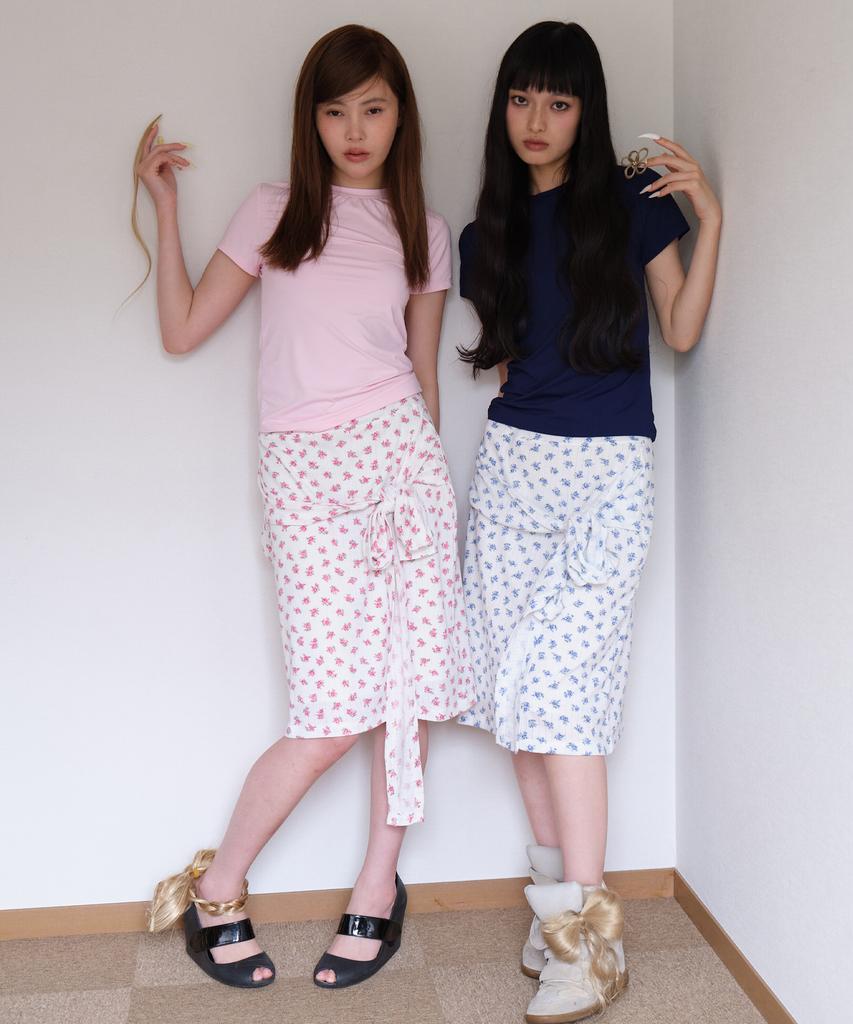Deobeuleseussiakaibeu Floral Tie Skirt 006