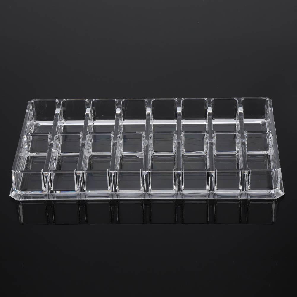 16 Grid Transparent Acrylic Larger Compact Organizer Power Eyebrow Powder Holder Store Box