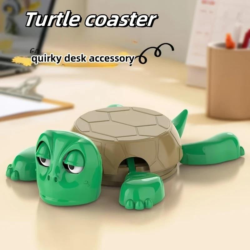

Shocked Turtle Coaster - Anti-Slip Heat-Resistant Funny Desk Decor Prank Gift & Home Office Decoration, Turtle Decor 18x15 cm