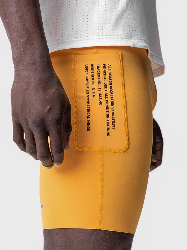 Men's Outdoor Quick-Dry Elastic Training Shorts with Reflective Details