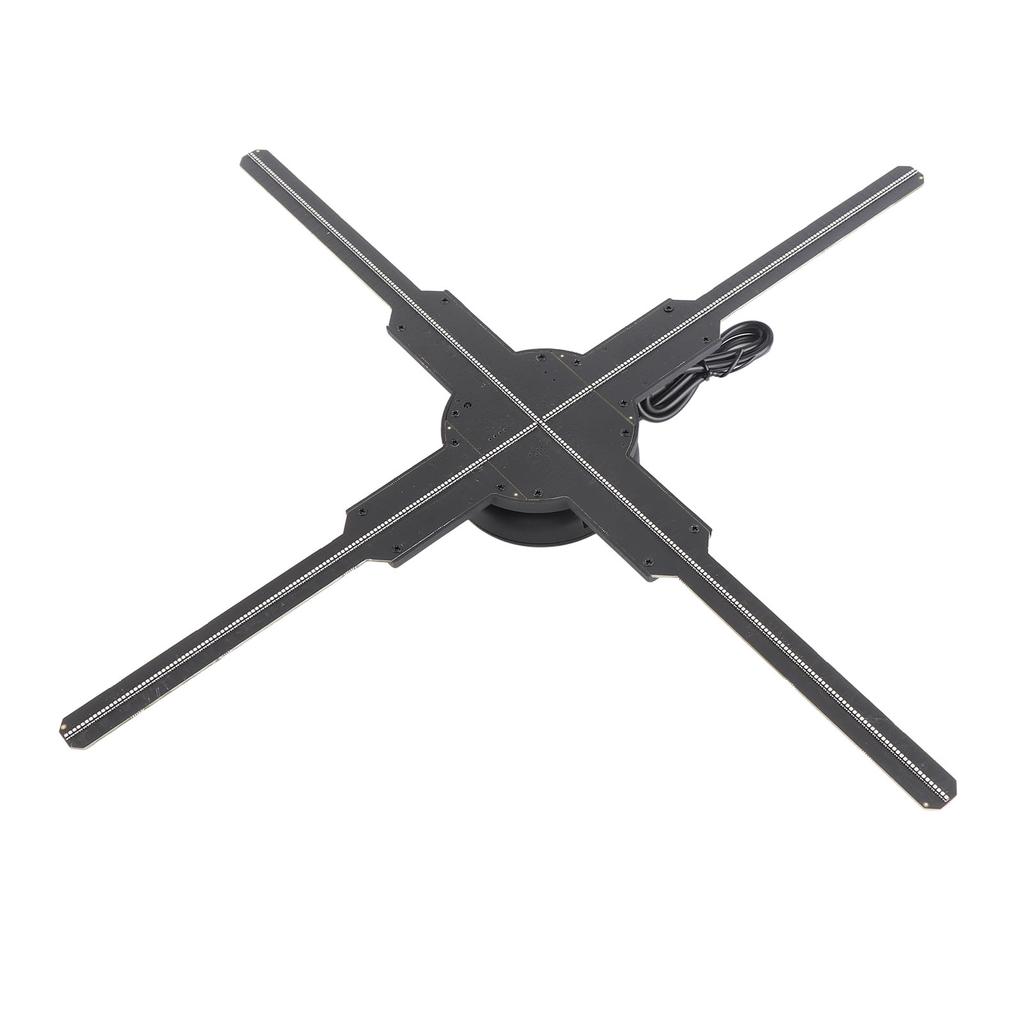 3D Hologram Fan 45cm 4 Blades 3D Holographic Projector Video Advertising Display Fan with 512LED 8GB Memory Card for Party Bar