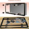 Indeed BUY License Plate Frames Black, 2 Pcs 4 Holes Car Licenses Plate Covers Stainless Steel Holders Frame For Plates With Screw Caps.
