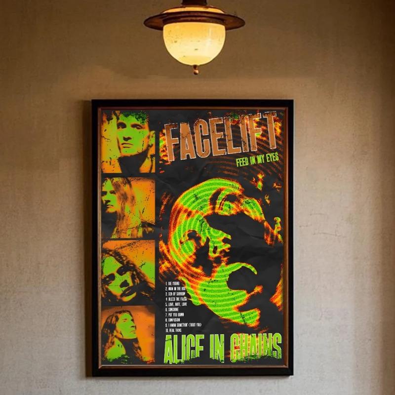 Retro Music Alice In Chains Poster HD art sticky wall waterproof home living room bedroom bar aesthetic decoration