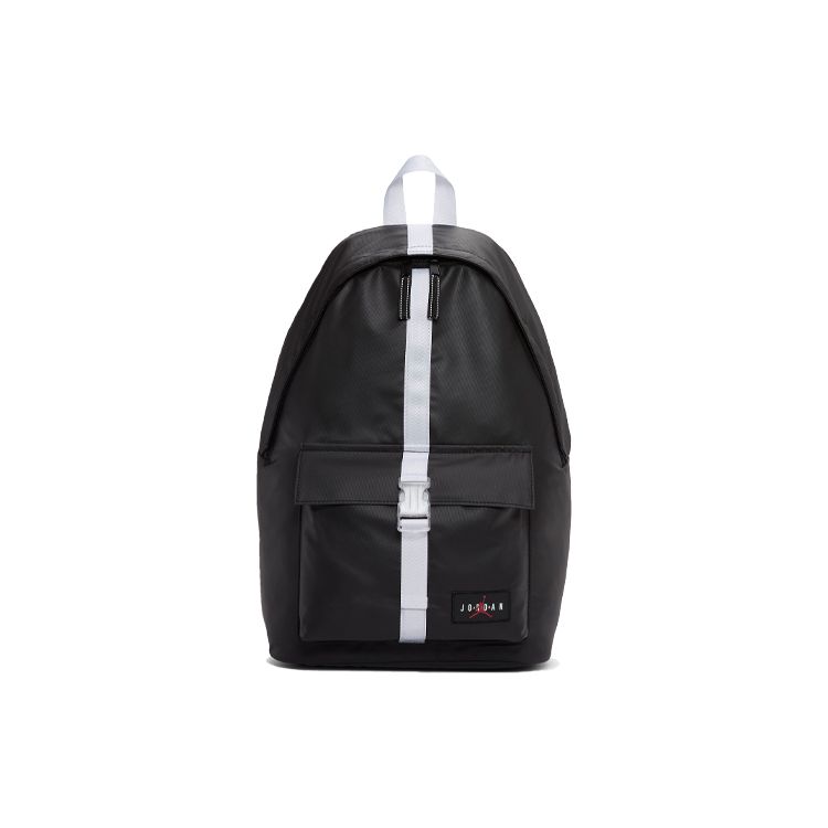 Jordan Striped Versatile Polyester Basketball Backpack Unisex Backpack Black White DA5204-010 Black/White