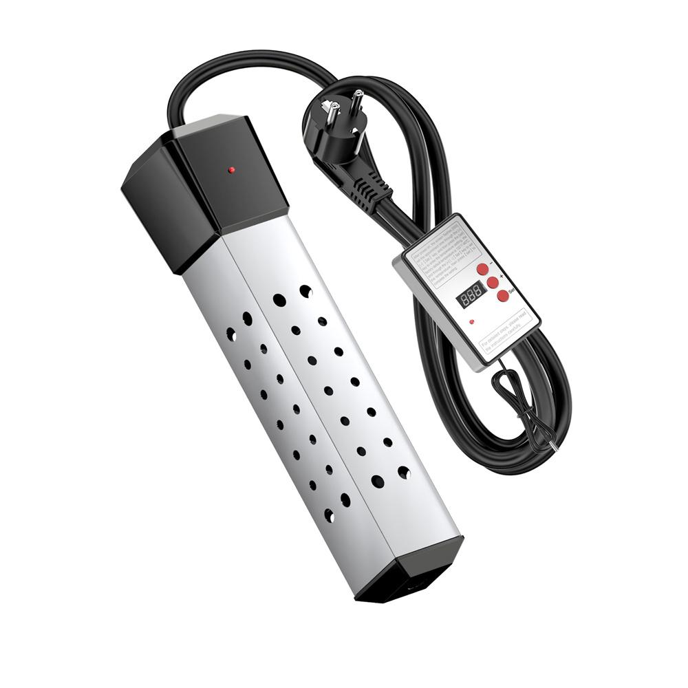 Portable Immersion Heater Element 2500W Hot Water Automatic Power Off  EU Plug