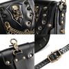 Punk Gothic Skull Carry Purse for Women Handbag Single Shoulder Waist Bag Cell Phone Wallet Steampunk Retro Women's Travel Purse Motorcycle Bag