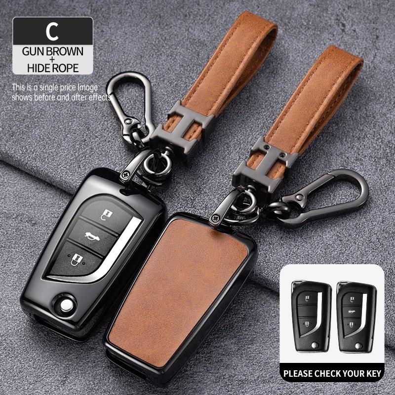 Zinc Alloy Car Key Case Cover for S9 Hilux Corolla Avensis Prado Fortuner RAV4 CHR Shell Accessories JH9