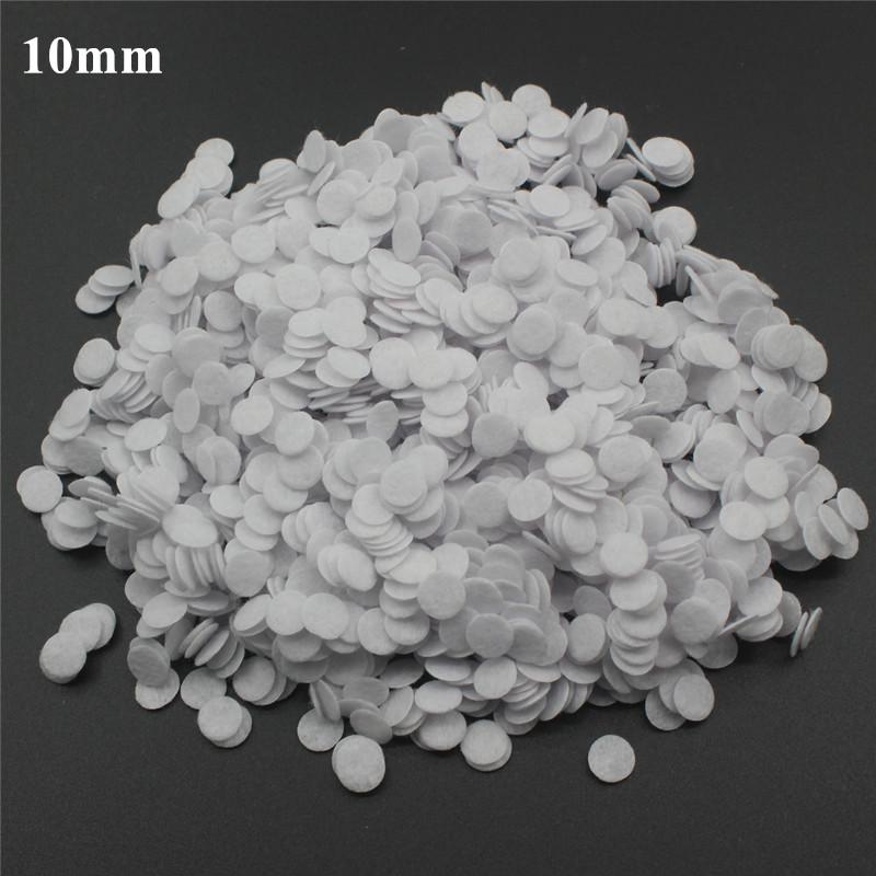 500pcs 8/10/15/20mm White Black Round Non Woven Felt Circle Pads for DIY Baby Girls Flower Backing Hair Accessories