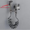 Stainless Steel Handheld Bidet Sprayer Set with Dual-Mode Nozzle Bathroom Cleaning Toilet Spraying Wall-Mounted Modern Chrome