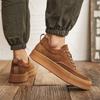 cow suede Leather Men Shoes lace up Sneakers Breathable Men Casual Shoes Soft Non-Slip Male Footwear Spring autumn Shoes men