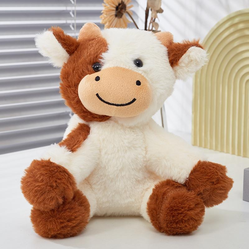 

1 Piece 22Cm Lovely Plush Stuffed Animals Cattle Soft Doll Kids Toys Huggable Plush Cow Toy Birthday Gift For Children