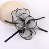 Polka Dot Mesh Flower Hair Clip – Elegant Korean Style Updo Accessory