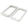 Musiclily Ultra Flat Bottom Humbucker Escutcheon for Epi SG Electric Silver Set, Aluminum, Guitars, (3mm + 6mm)