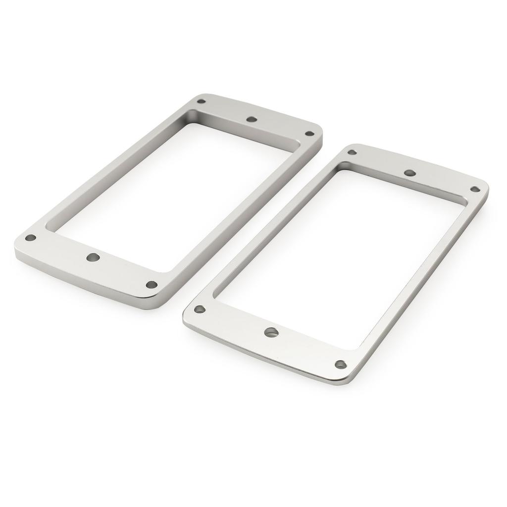 Musiclily Ultra Flat Bottom Humbucker Escutcheon for Epi SG Electric Silver Set, Aluminum, Guitars, (3mm + 6mm)