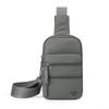 Outdoor Multi-Compartment Men's Chest Bag Solid Color Crossbody Bag