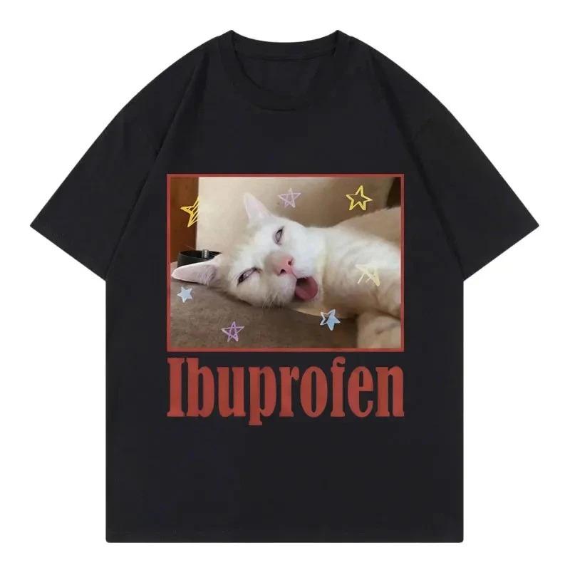 New Arrival Mens Clothes Tee Shirt Homme Graphic TShirts Men Tshirt for Men Ropa Hombre Funny Housewife Cat Meme Printed