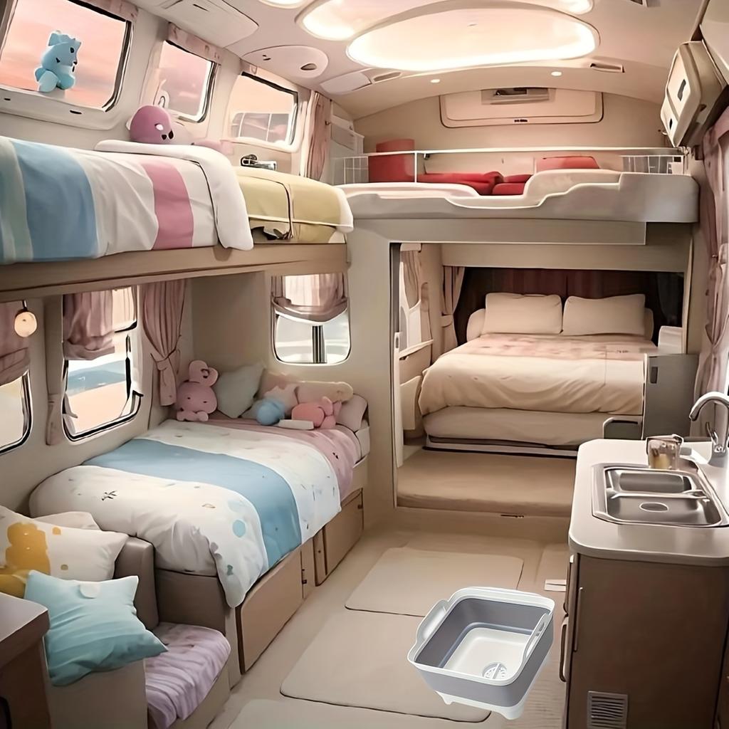 Silicone Foldable Basin with Drain Plug, Suitable for Home, Camping, Fishing, Picnic - Large Capacity, Convenient Storage Outdoor Practical Container