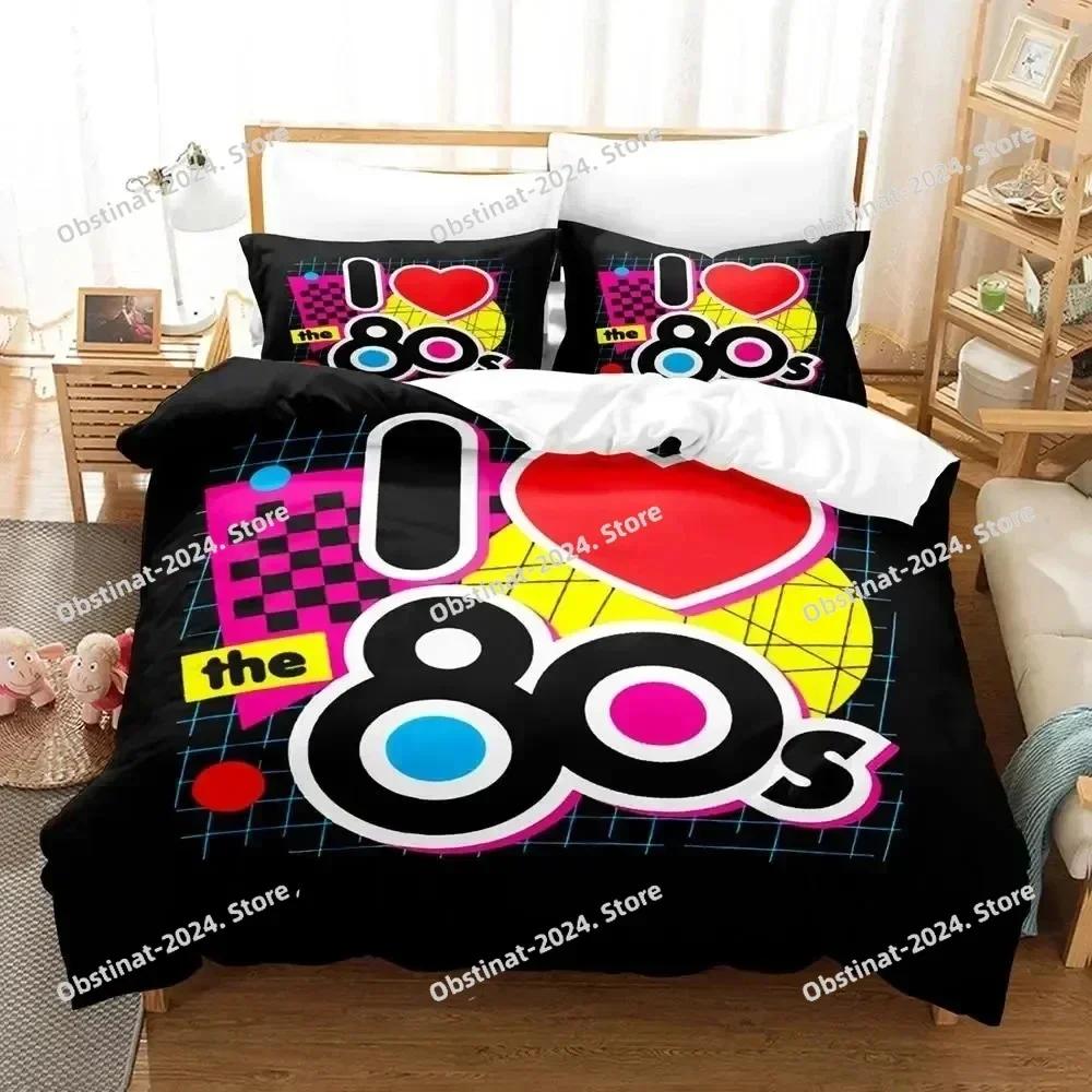 TV series I Love The 80s Logo Bedding Set Printed single Comforter Quilt Duvet Cover Pillow Case 3 Pieces Sets Kids Adult Size