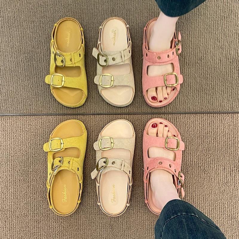 Fashion Shoes Ladies' Slippers Slipers Women Platform Luxury Slides Shale Female Beach 2025 Soft Designer Sabot Rome Female Shoes House