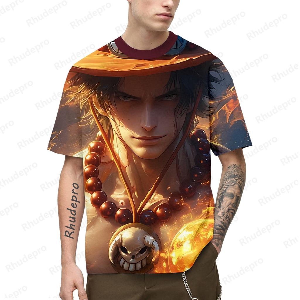 New Men's Anime Monkey D. Luffy 3D Printing Role Play Women's And Children's Street T-shirts Unisex Oversized