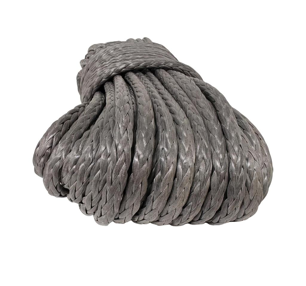 INTBUYING Winch Towing 6mm X Tensile Strength 4600kg Polymer for Electric Line and Trailer Winch Rope, Rope, 30m, (10,141lbs), Gray, Rope, Winch,