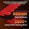 660nm Red Light Hip Heating Pad Outdoor Sports Support Brace for Sciatica Relief Hot Compress Thigh Buttock Warmer Strap Plug in