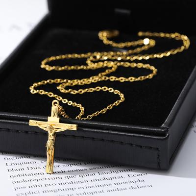 Religion Cross Pendants Necklace Jewelry Prayer Baptism Gifts