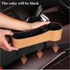 Upgrade Storage Box Car Seat Gap Organizer Pocket Alcantara suede Leather Auto Seat Side Slit Accessories With 12/24V Cigarette Lighter Drive