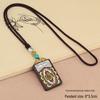 Ebony Tangka Necklace with Ethnic Na Fu Pendant - Buddha Amulet for Men & Women