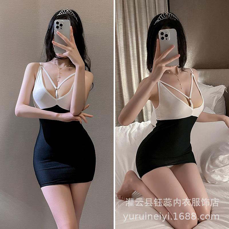 Sexy Lingerie Sexy Free Secretary Uniform Hip Leakage Milk Temptation Flirting Hot Passion Midnight Charm