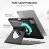 360 Rotating Magnetic Case for iPad Pro 11 Air11 M3 M2 11 Inch Air5 Air4 10 9 Inch PU Leather Stand Cover with Adsorption