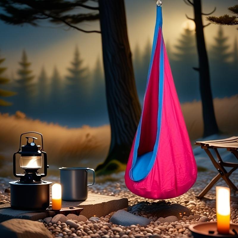 1pc Children's Hanging Chair Indoor and Outdoor Children's Swing with Air Cushion Nylon Pure Cotton Bag Swing, Hanging Chair Hammock Swing