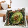 Cartoon Sika Deer Blanket 2D Digital Printing Thickened Lamb Wool Blanket Crystal Fluff Blanket