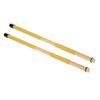 1 Pair Practical Bamboo Drum Brushes Sticks Rod Drumsticks Music Instrument Accessory (Yellow)