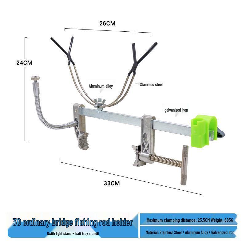 Multi-Functional Fishing Rod Holder for Ice, Boat, and Raft Fishing
