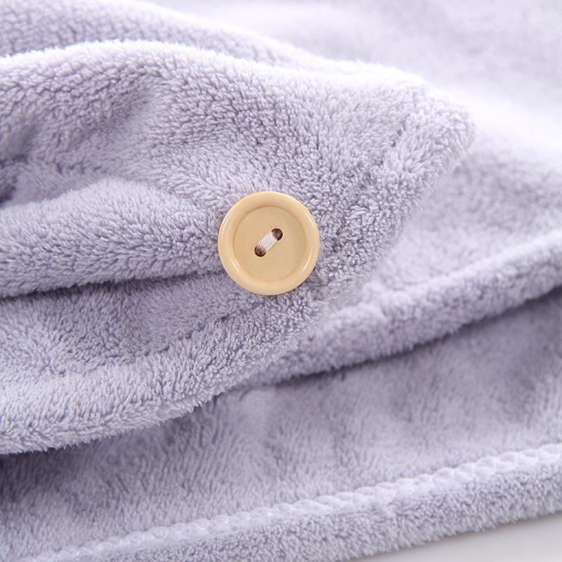 High-density Coral Velvet Parent-child Dry Hair Cap Cartoon Embroidered Dry Hair Cap Bath Cap Headband