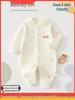 Newborn Winter Cotton Padded Jumpsuit & Pajamas - Warm Class A Crawling Bodysuit
