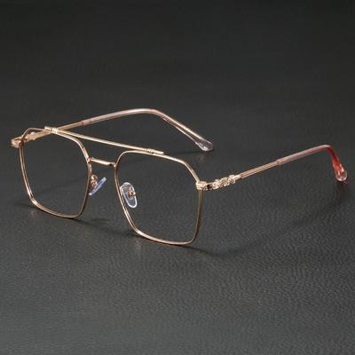Blue Ray Blocking Anti-Blue Light Glasses Eye Protection Ultralight Square Eyeglasses Metal Optical Spectacle Eyeglass Men Women
