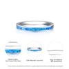 Luxuriöser Damen Ring mit blau-weißem Opalstein Boho Mode Kupferfarben Großer Runder Ring Versprechen Liebe Verlobungsringe Für Damen