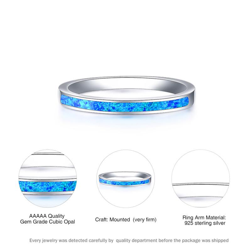 Luxuriöser Damen Ring mit blau-weißem Opalstein Boho Mode Kupferfarben Großer Runder Ring Versprechen Liebe Verlobungsringe Für Damen