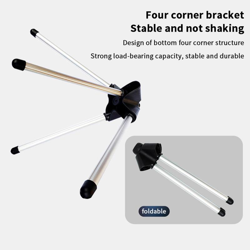 Clothes Ironing Steamer Stand with Adjustable Height and Rotatable Hangers