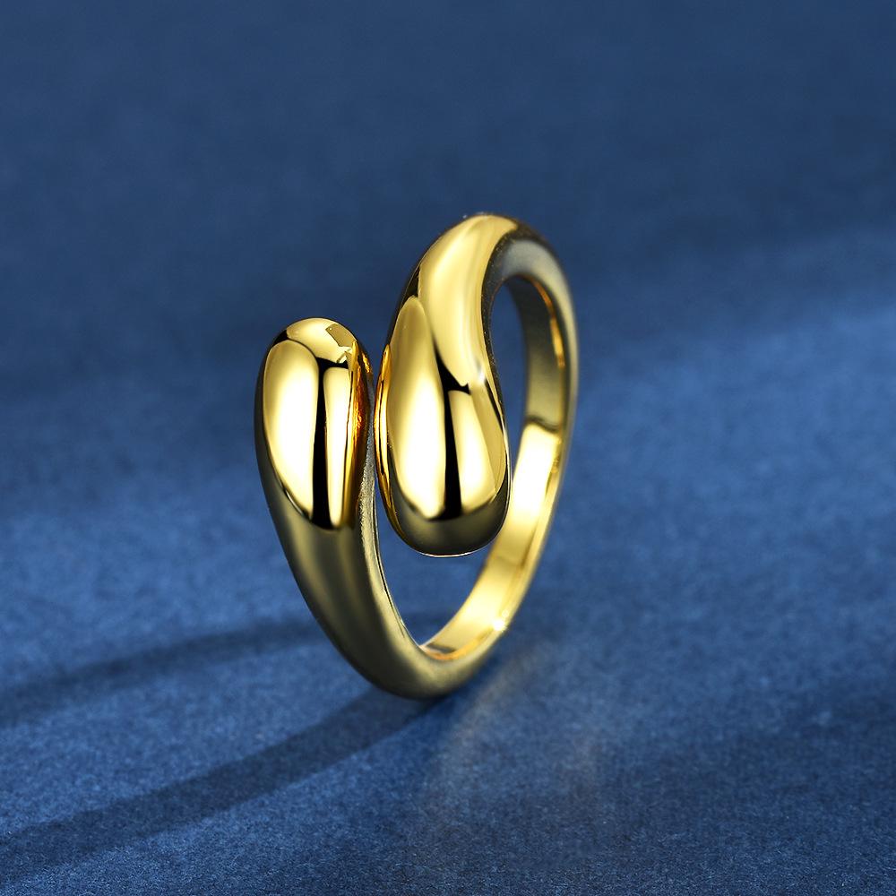 Adjustable Luxury Teardrop Wrap Ring Adjustable Open