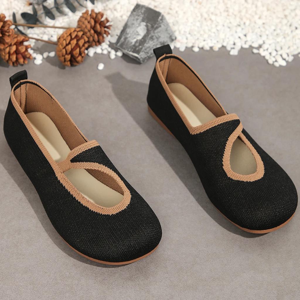 Divatos Női Kényelmes Könnyű Elegáns Lapos Loaferek Női Pántos Sekély Alkalmi Balerinacipők Tavasz Ősz 2024 Női Cipők
