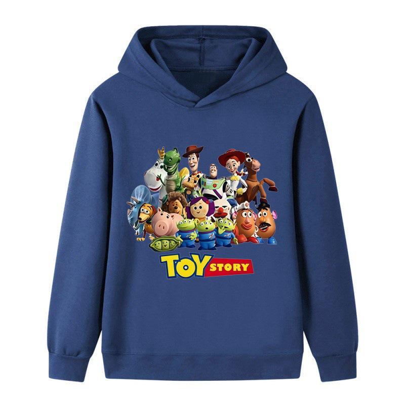 Adorable Toy Story Characters Light Purple Hoodie for Kids – Energetic Spring & Autumn Cartoon Jacket